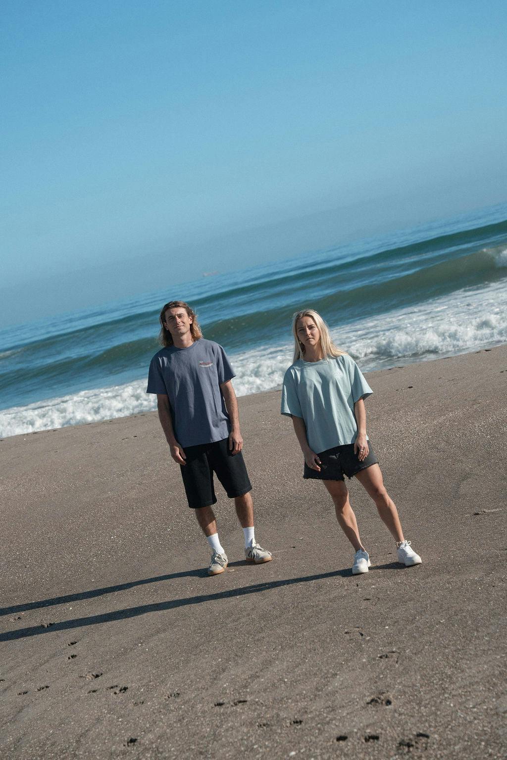 Mt Maunganui Surf Tee - Denim