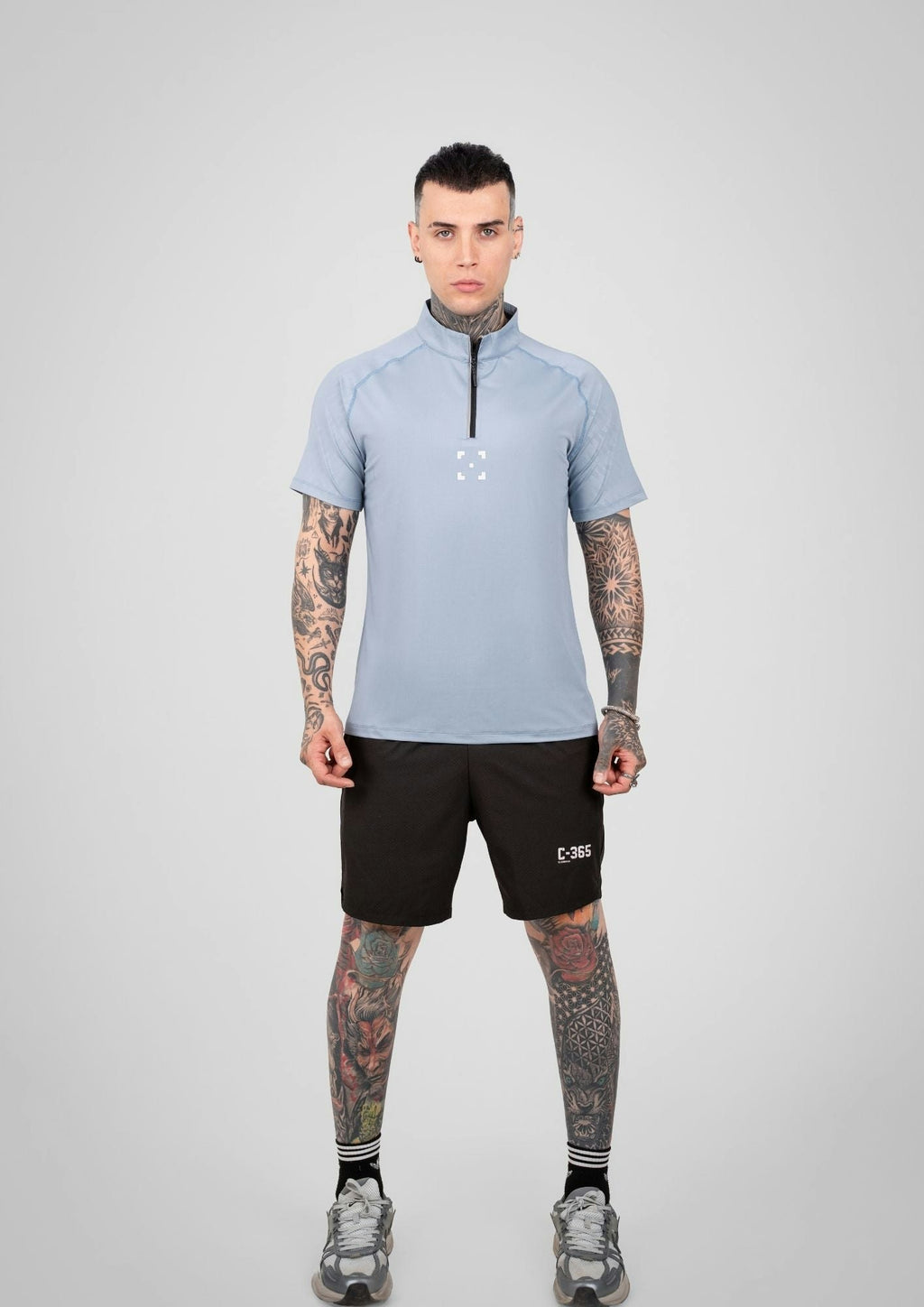 C-365 Motion Zip Tee (Model 823302) - Haze Blue