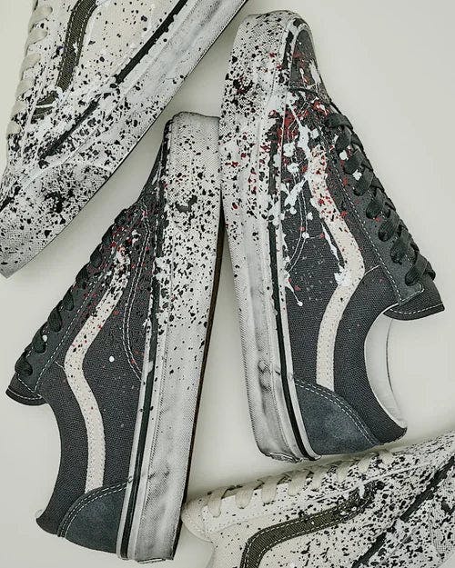 Vans Premium LX Old Skool 36 Paint Splatter in Charcoal Grey