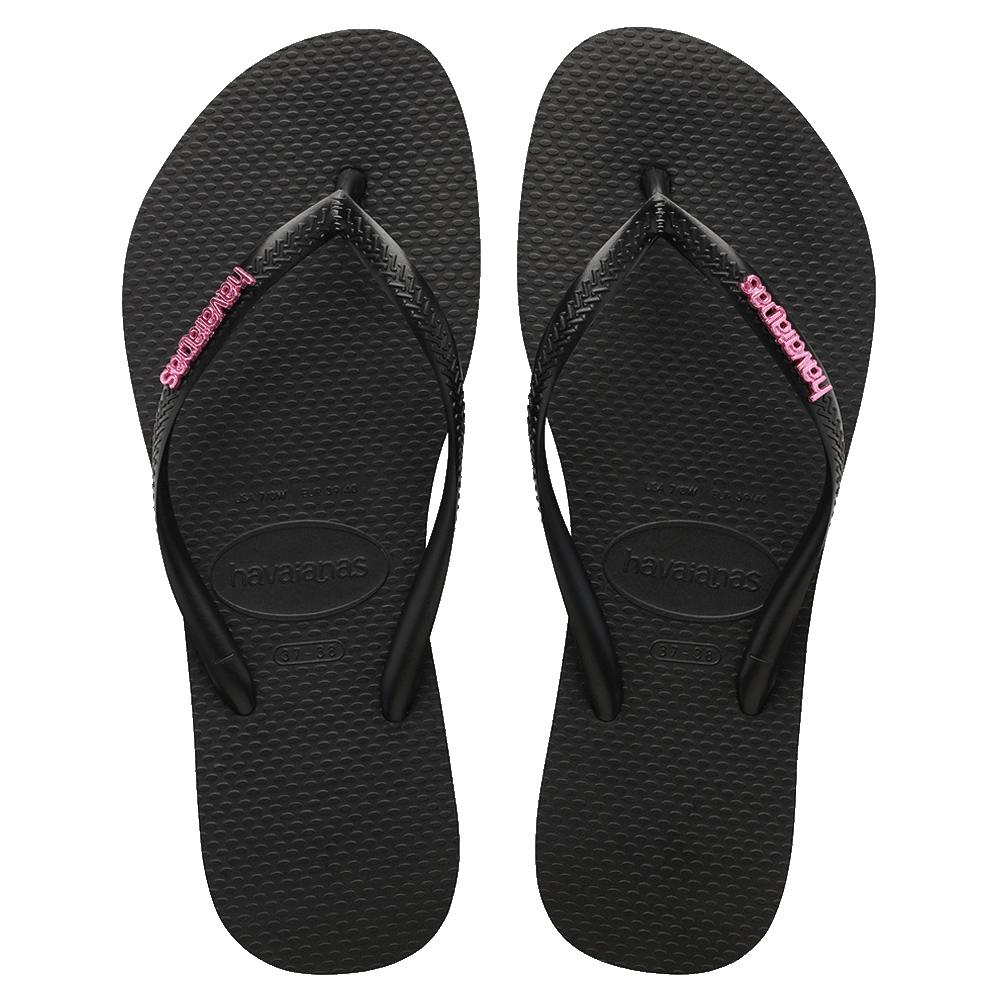 Slim Metal Logo Thongs