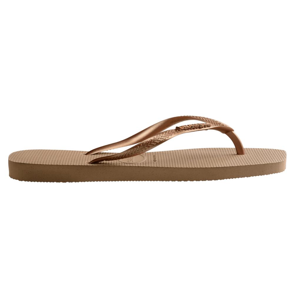 Slim Square Metal Logo Thongs