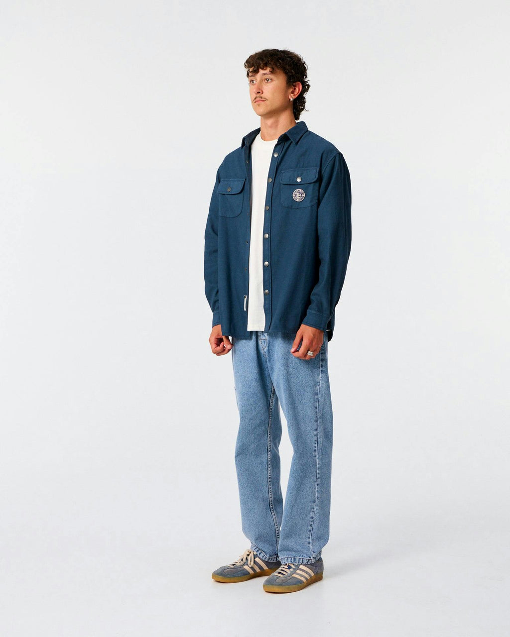 Sun Cured Overshirt - Worker Blue