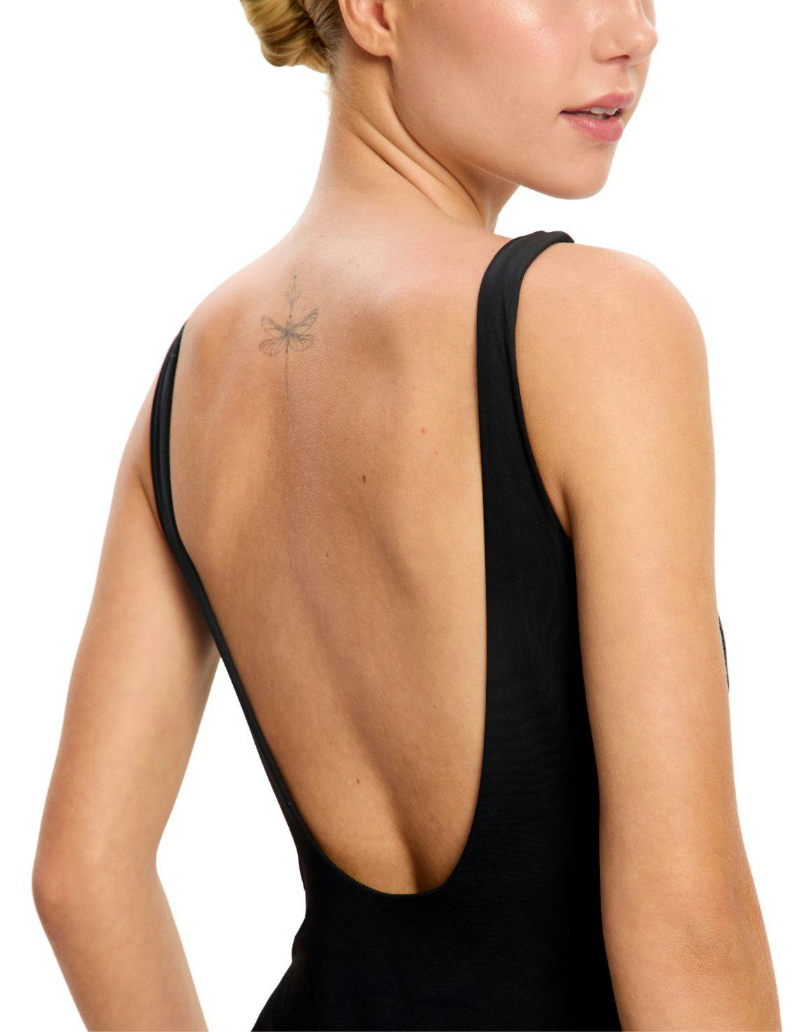 Swimwear Scoop Neck Period One Piece Light Absorbency Black