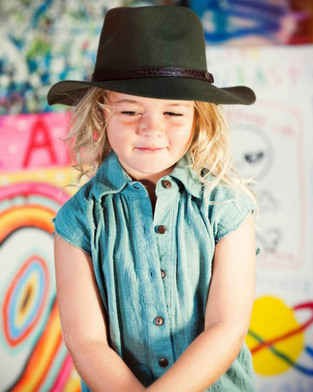 The Dingo Felt Hat - Kids - Forest Green