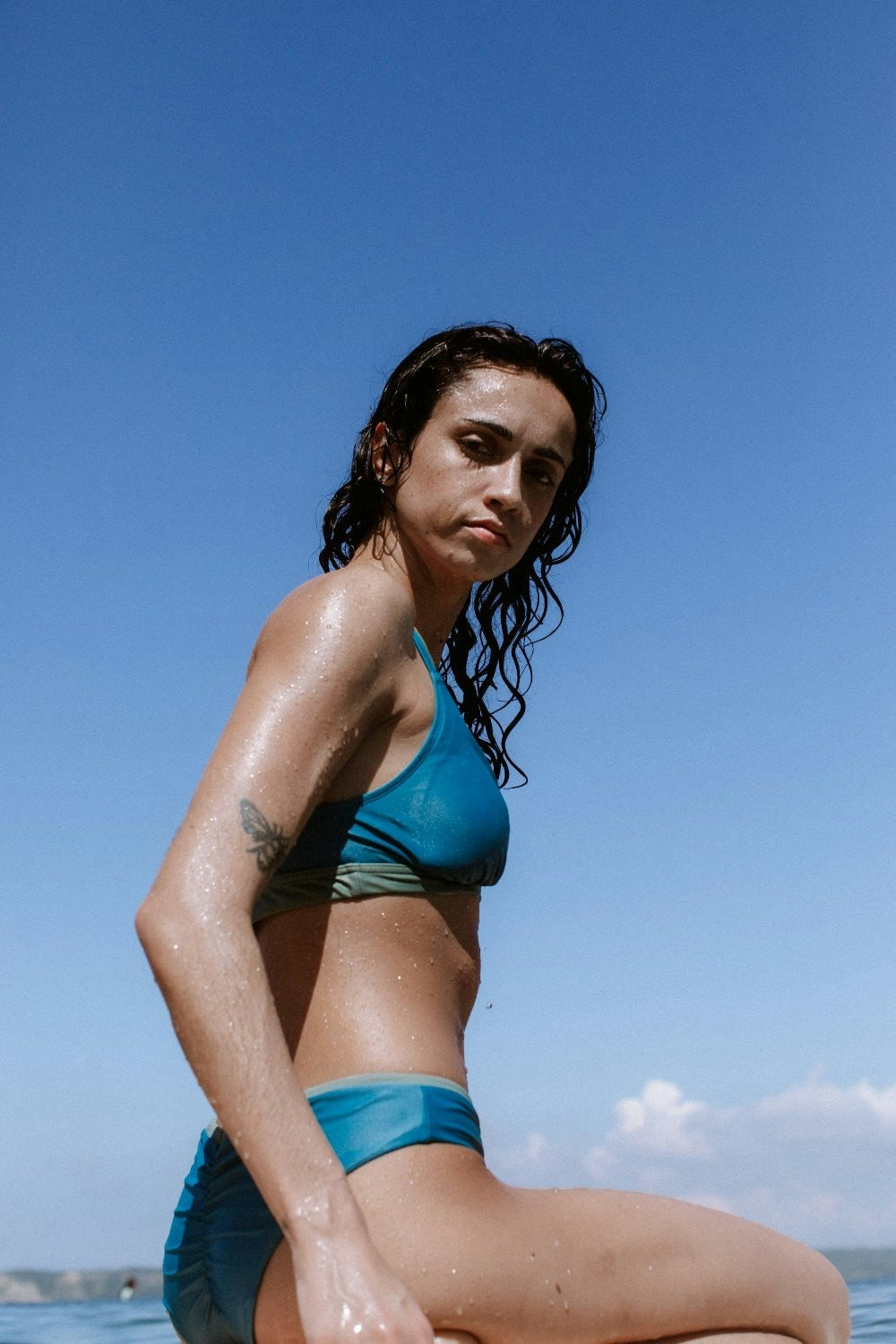 Drawstring Bottom Reversible ― Green-Teal