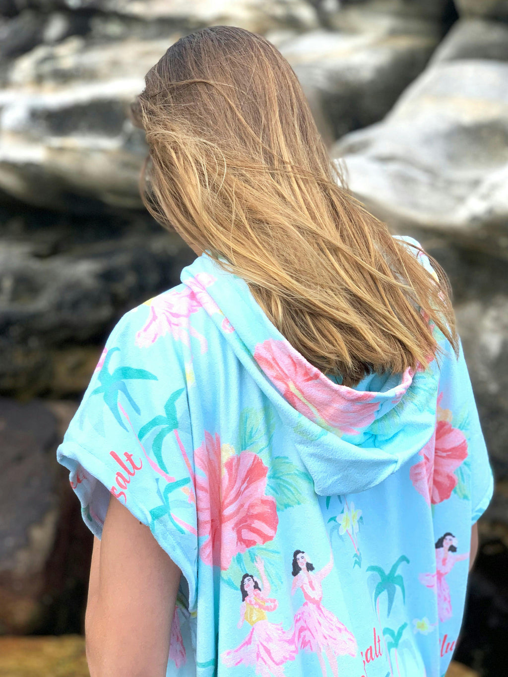 Hula Girl Poncho Cover Up