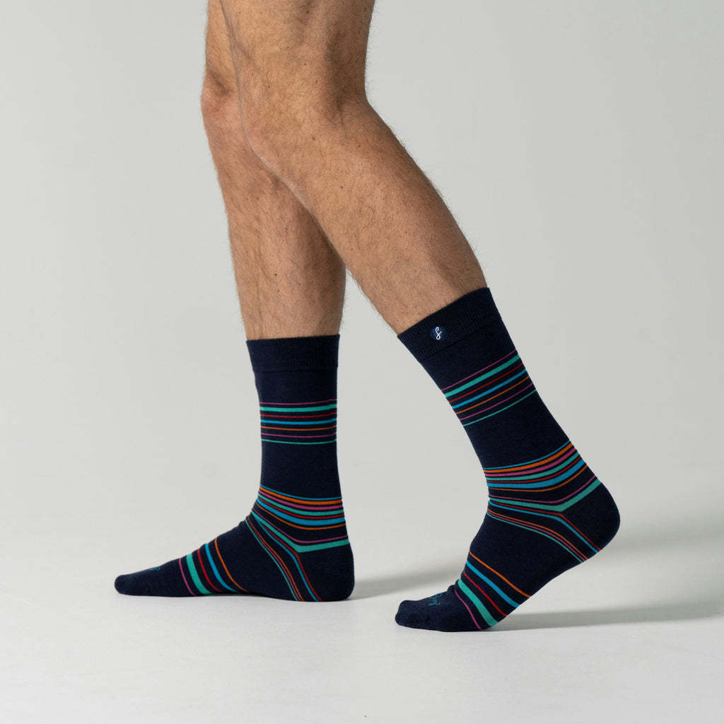 Navy Retro Stripes