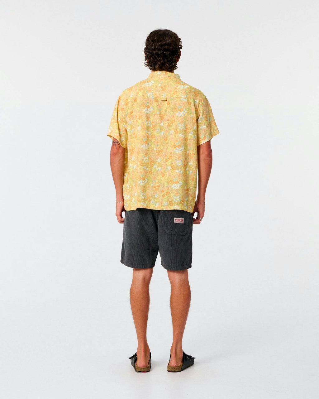 Hazed Floral Linen Shirt - Sunflower