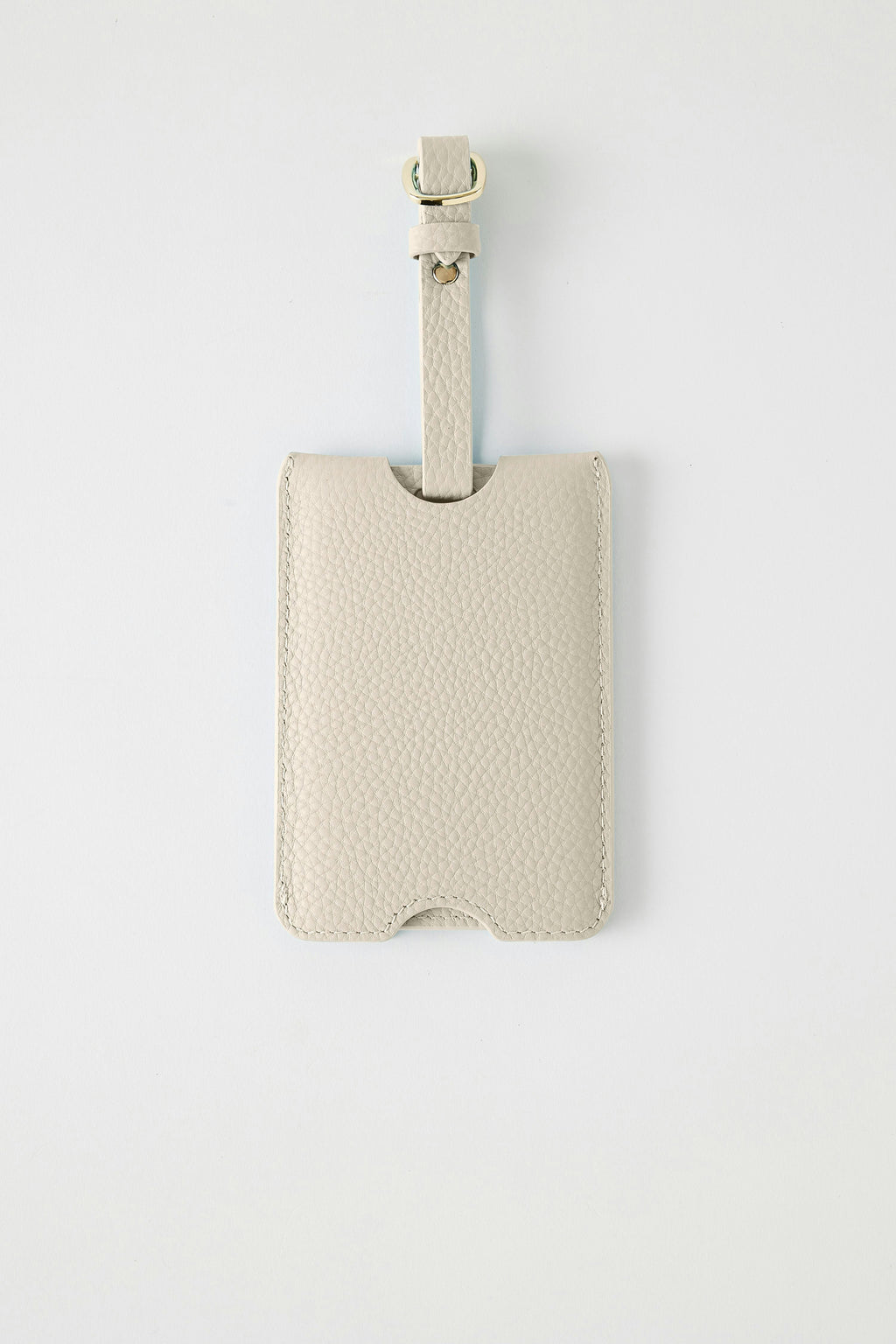 Leather Luggage Tag | White Gold