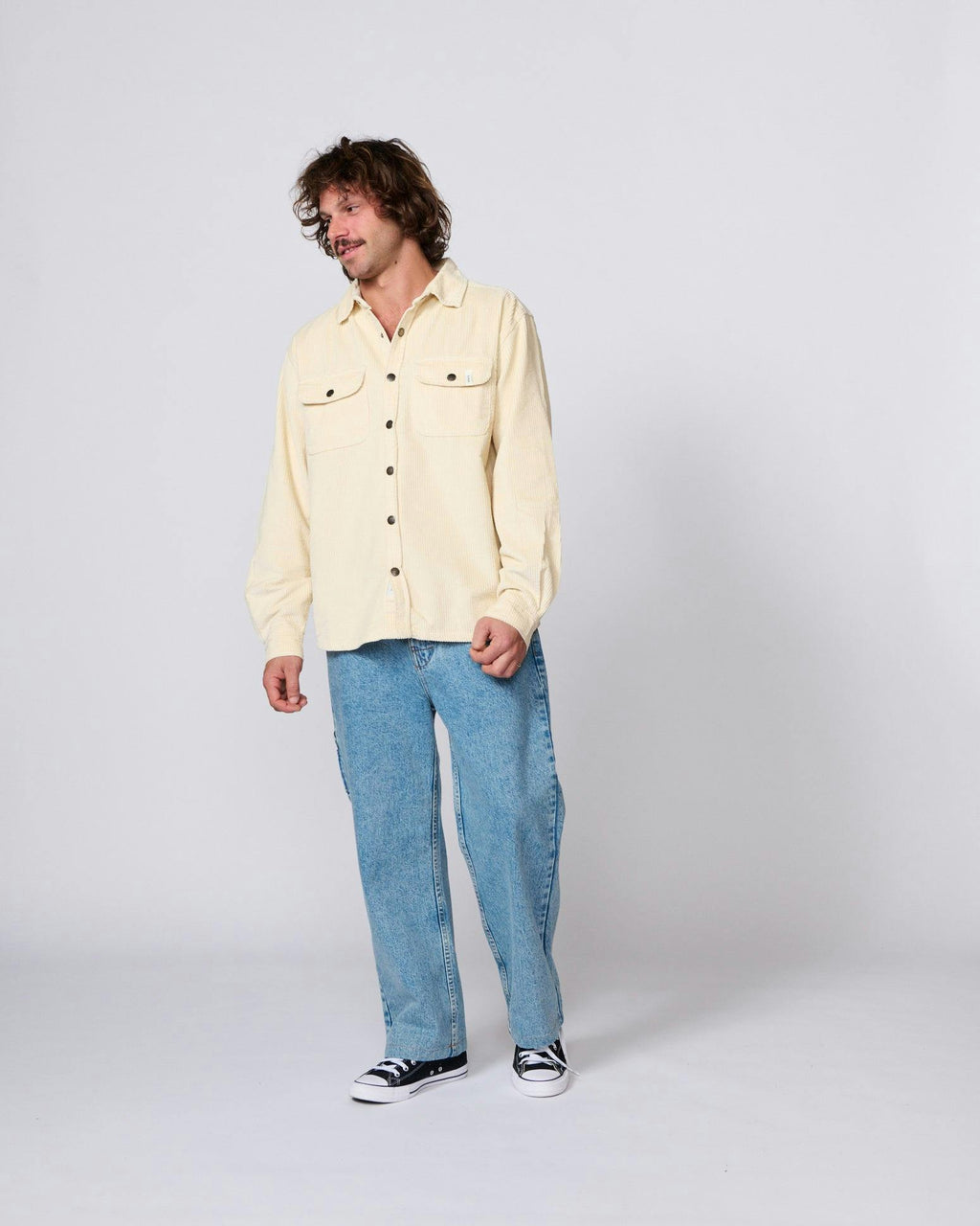Surface Cord Overshirt - Bone