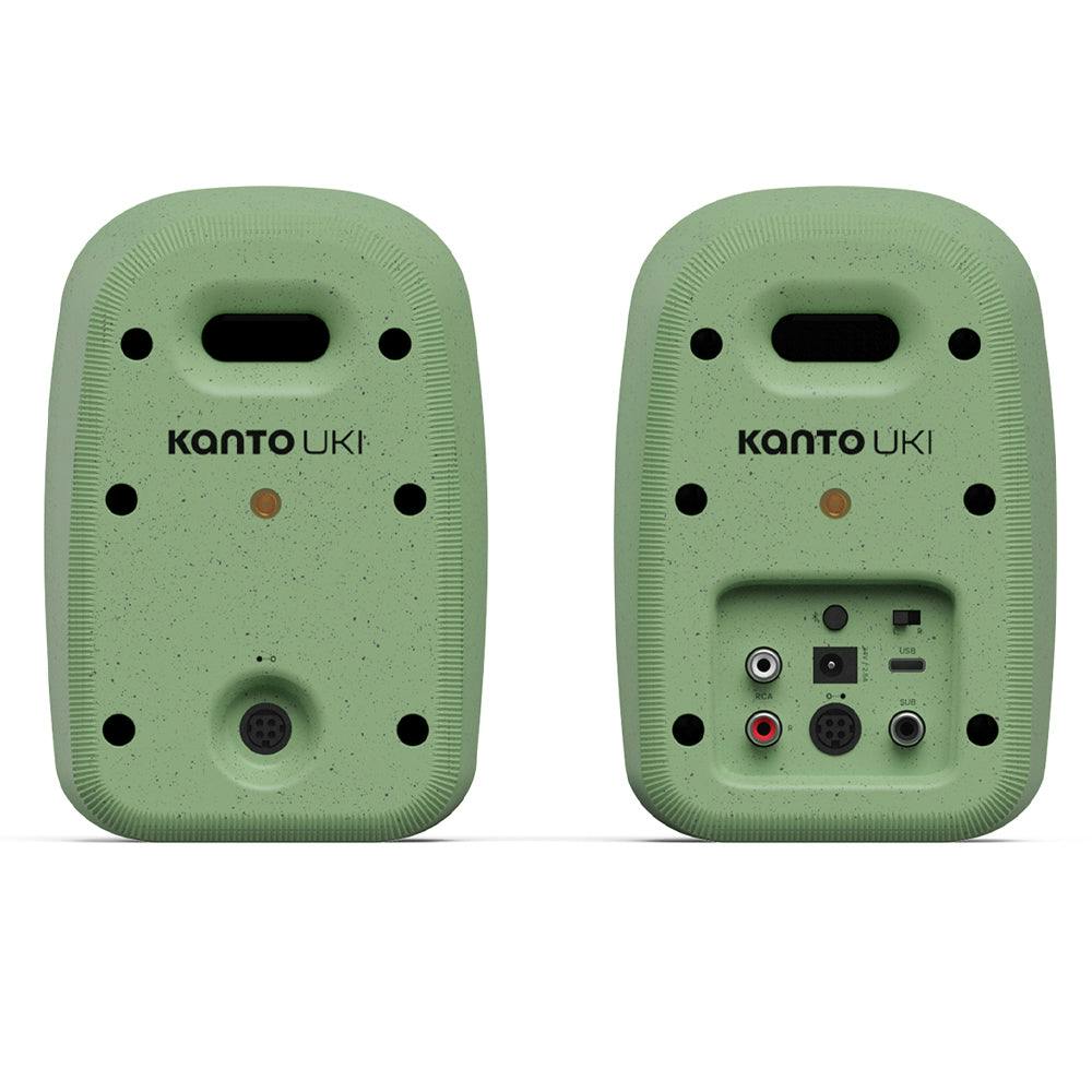 Kanto UKI 100W Desktop Speakers with Bluetooth, USB-C, Headphone out, Sage (Matte Green), Pair