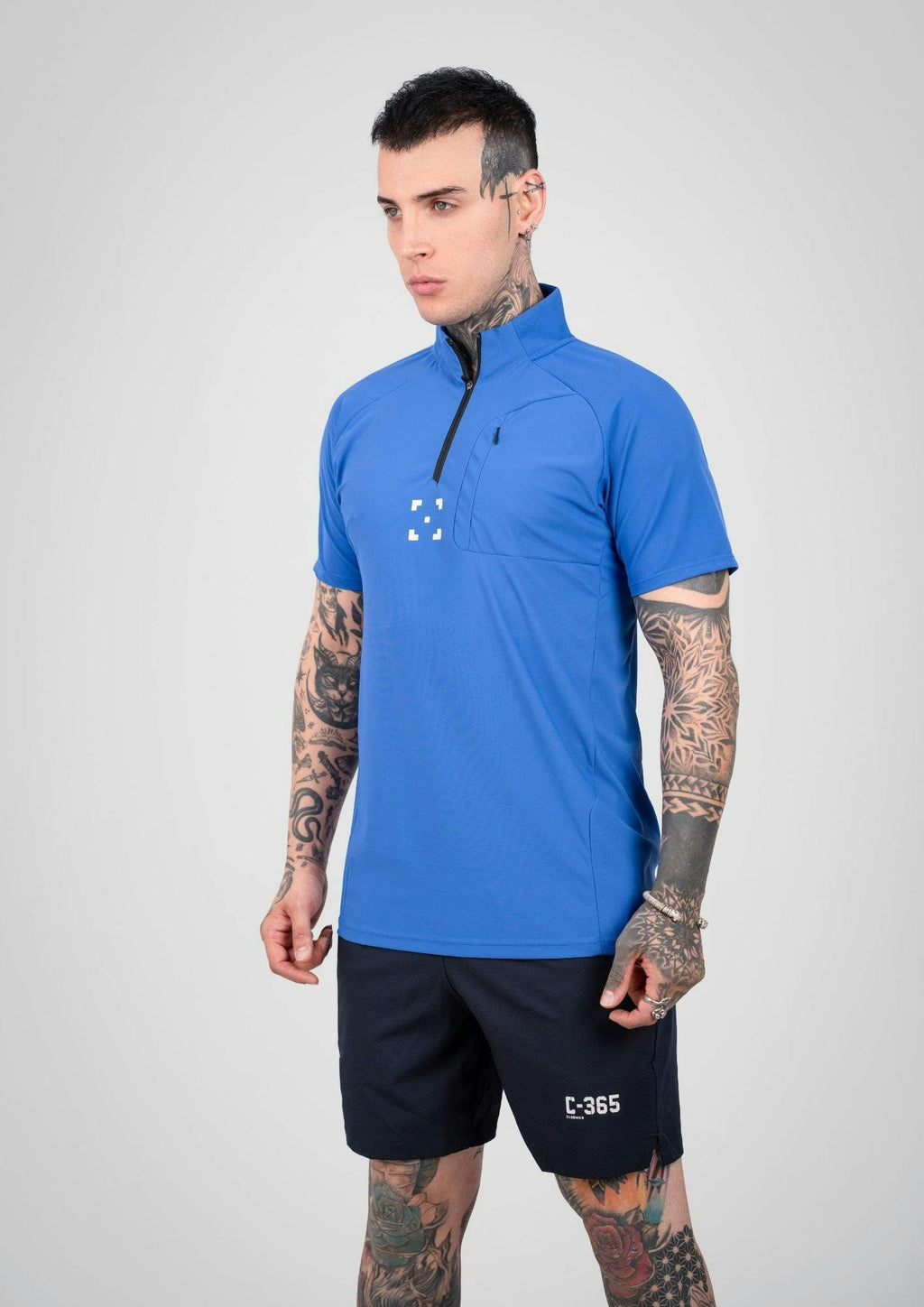 C-365 Strike Zip Tee (Model 825321) - Blue