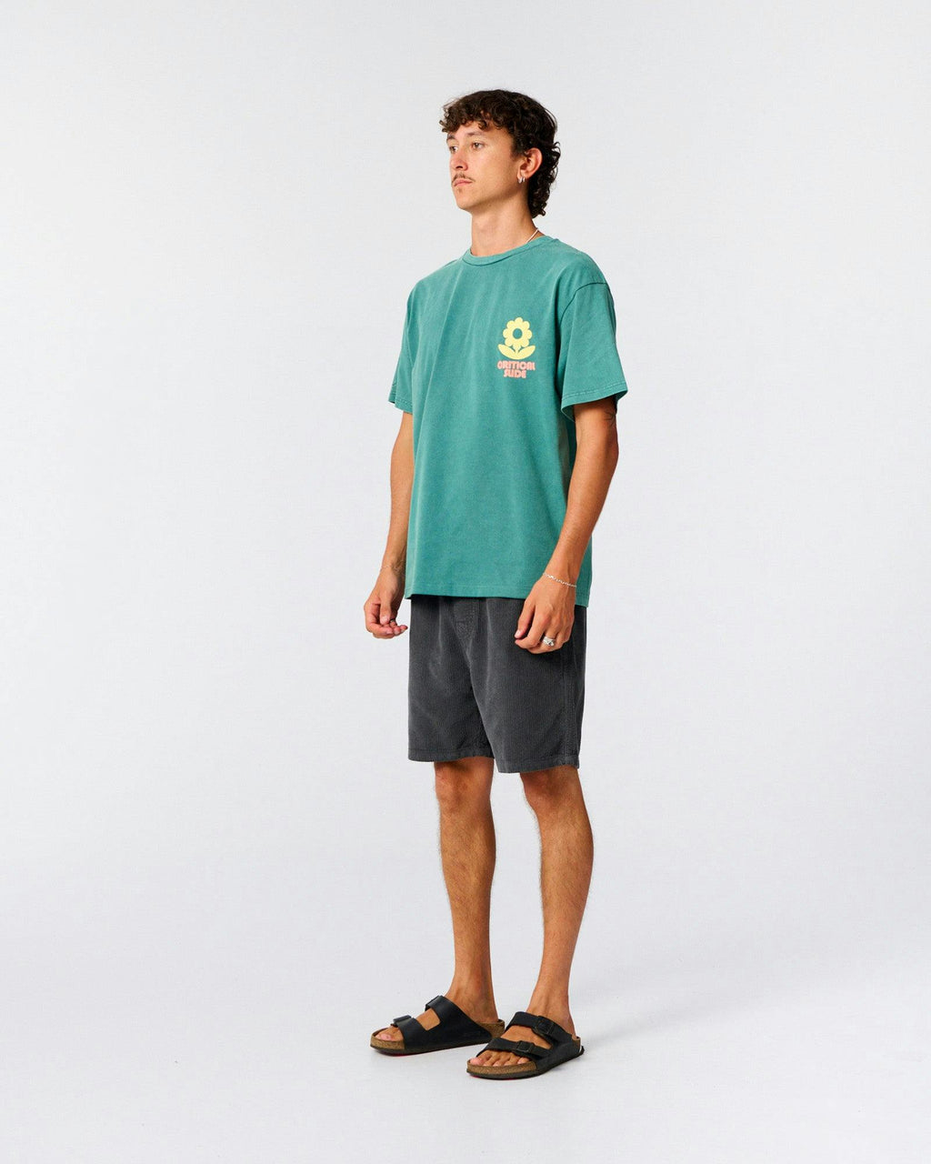 Sunflower Tee - Dusty Green