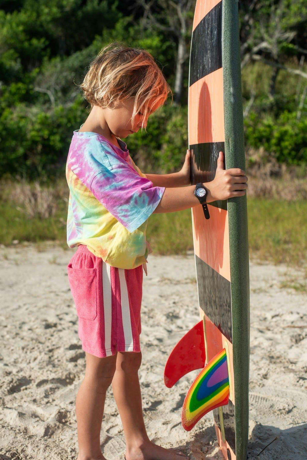 Mini Terry Towelling Shorts Strawberry