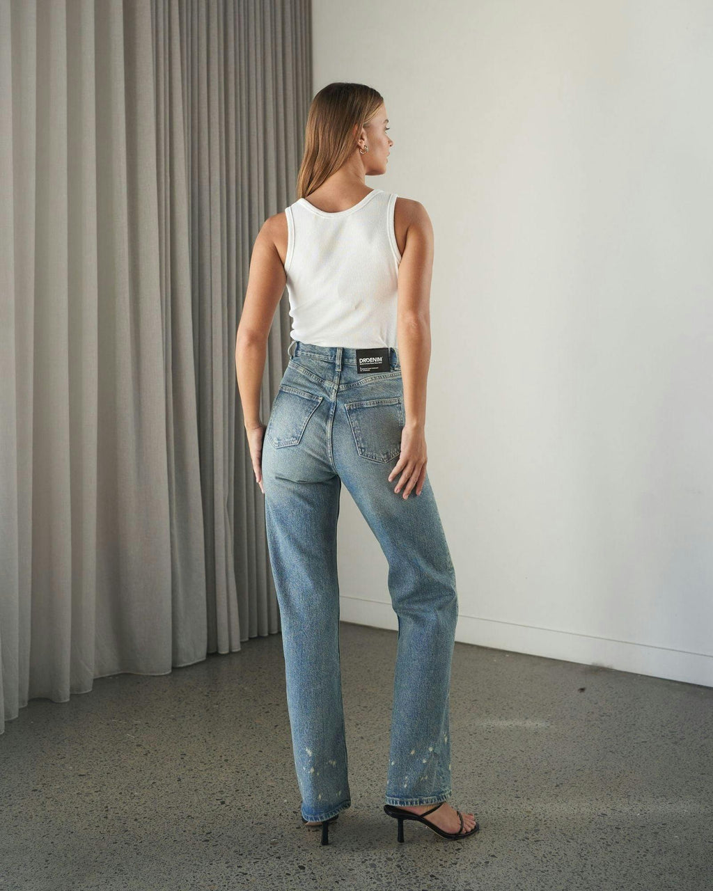 Echo High Straight Jeans - Bay Sky Dirty