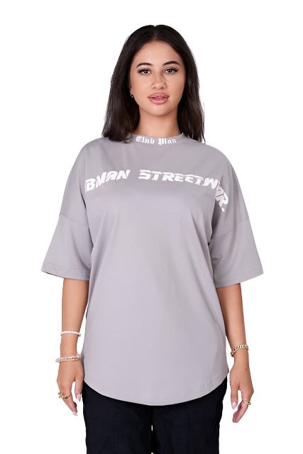 CLUBMAN Oversized 'Silver Script' T-shirt