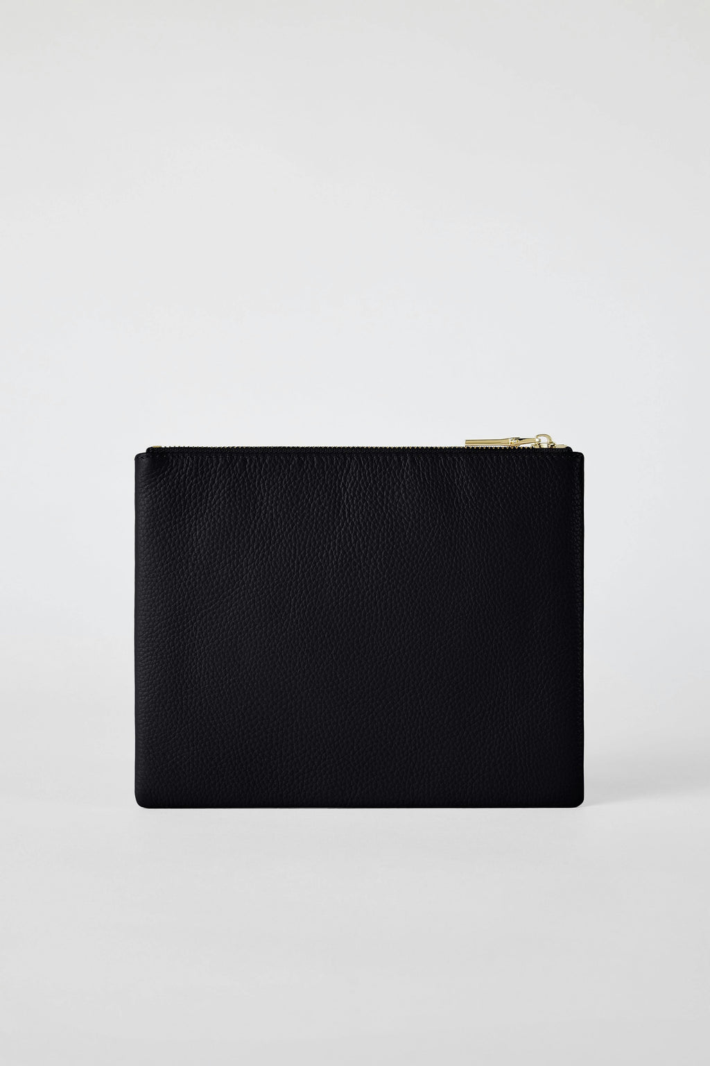 Classic Leather Clutch | Black Gold