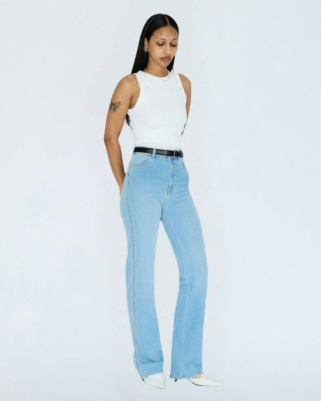 Moxy High Straight Jeans - Cape Pale Shade