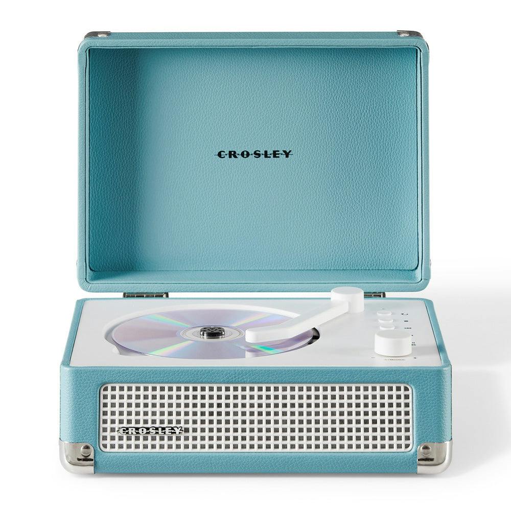 Crosley Cruiser Portable Retro CD Player with Stereo Bluetooth Speakers, FM Radio - Turqouise