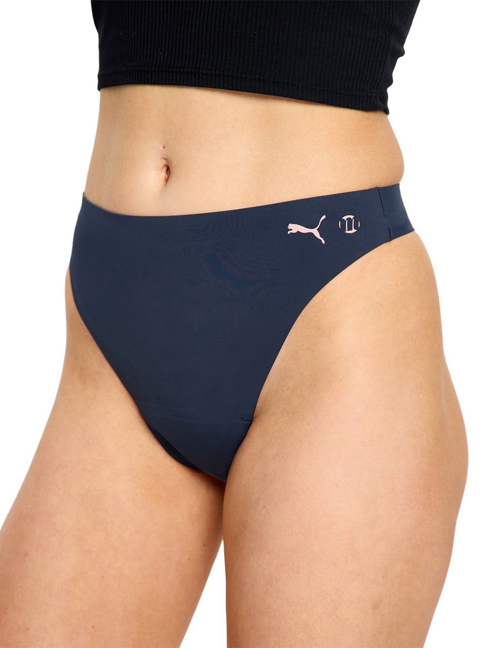 Puma X Modibodi Seamfree Active Hi Waist Period Thong Light Absorbency Midnight