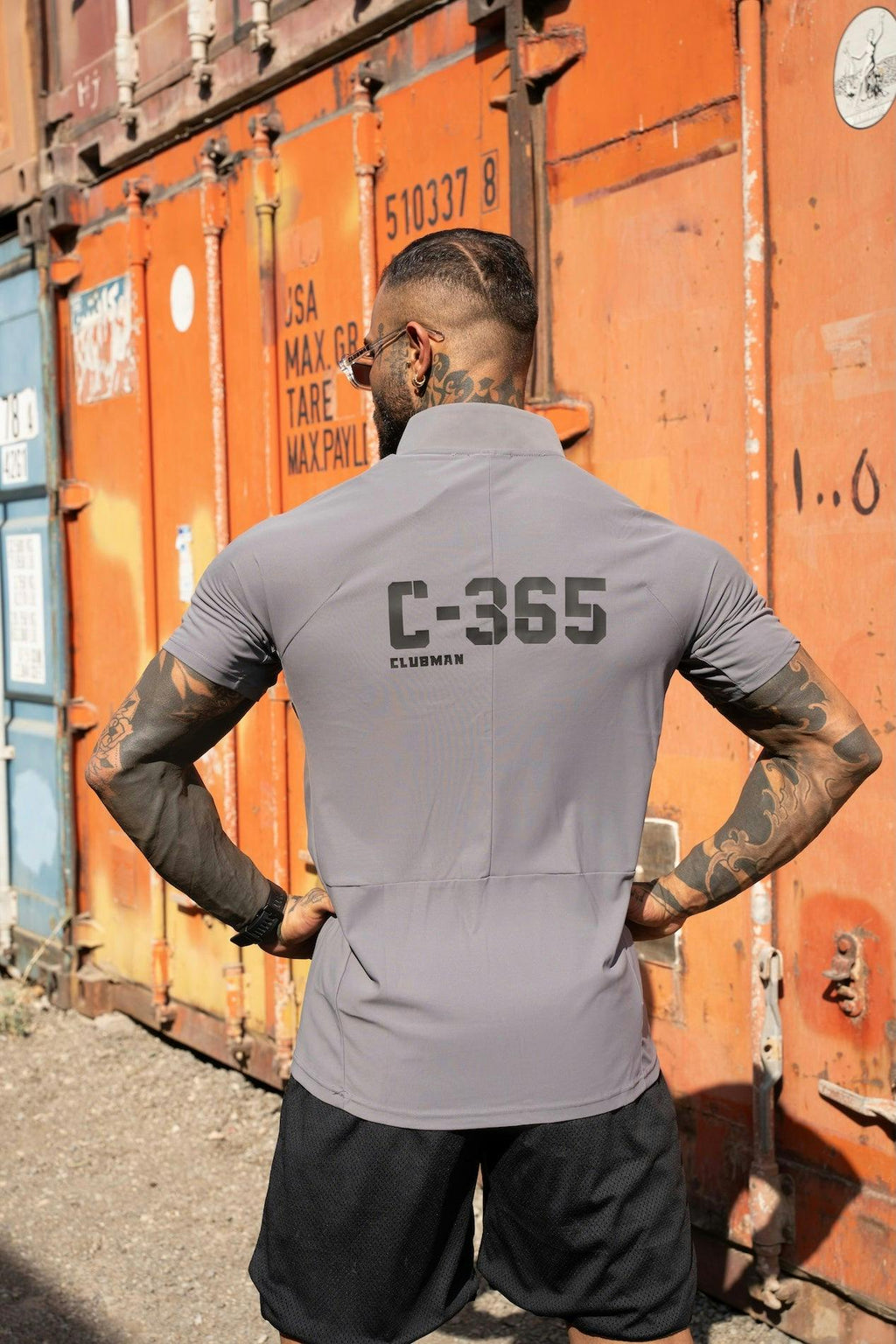 C-365 Strike Zip Tee (Model 825321) - Grey