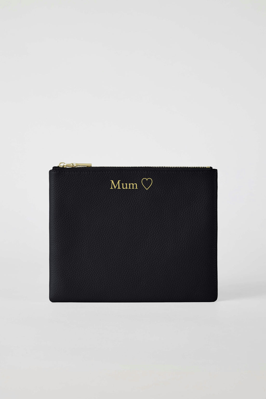 Classic Leather Clutch | Black Gold