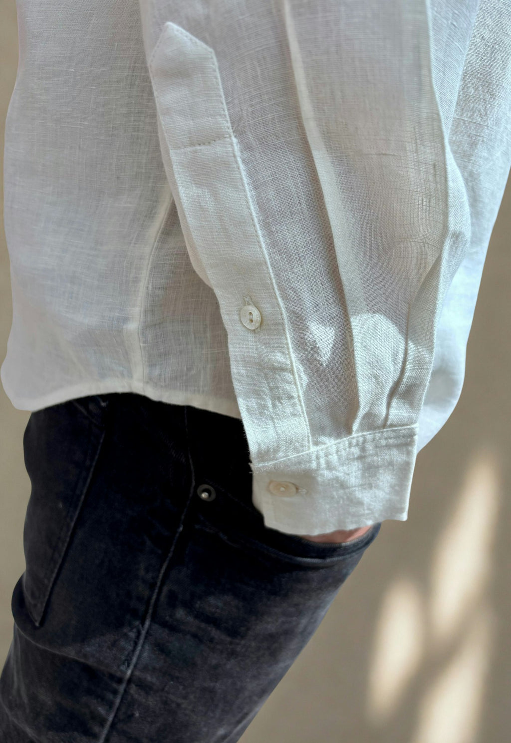Linen Shirt Cannoli Cream
