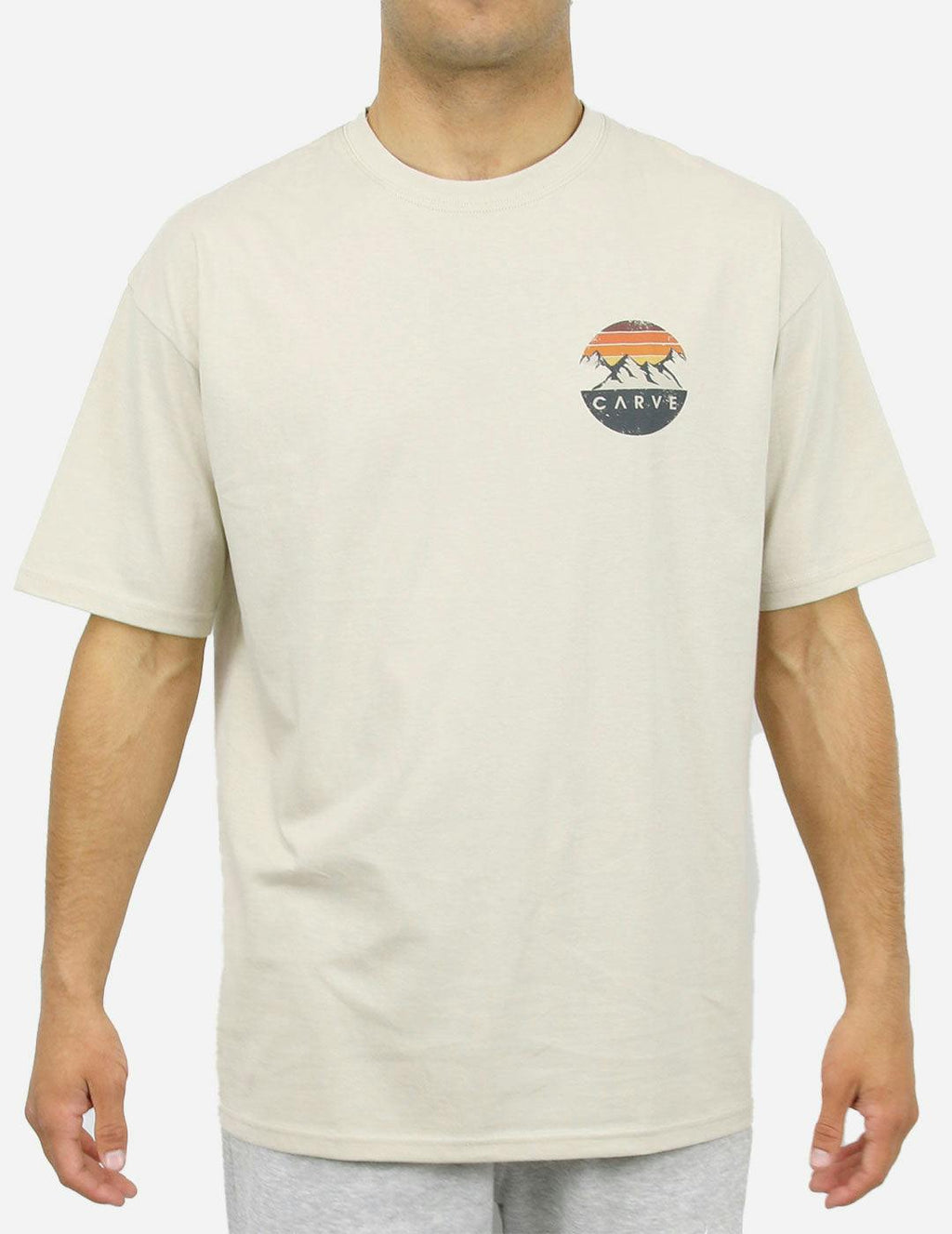 Everest - Mens Short Sleeve Tee - Light Sand