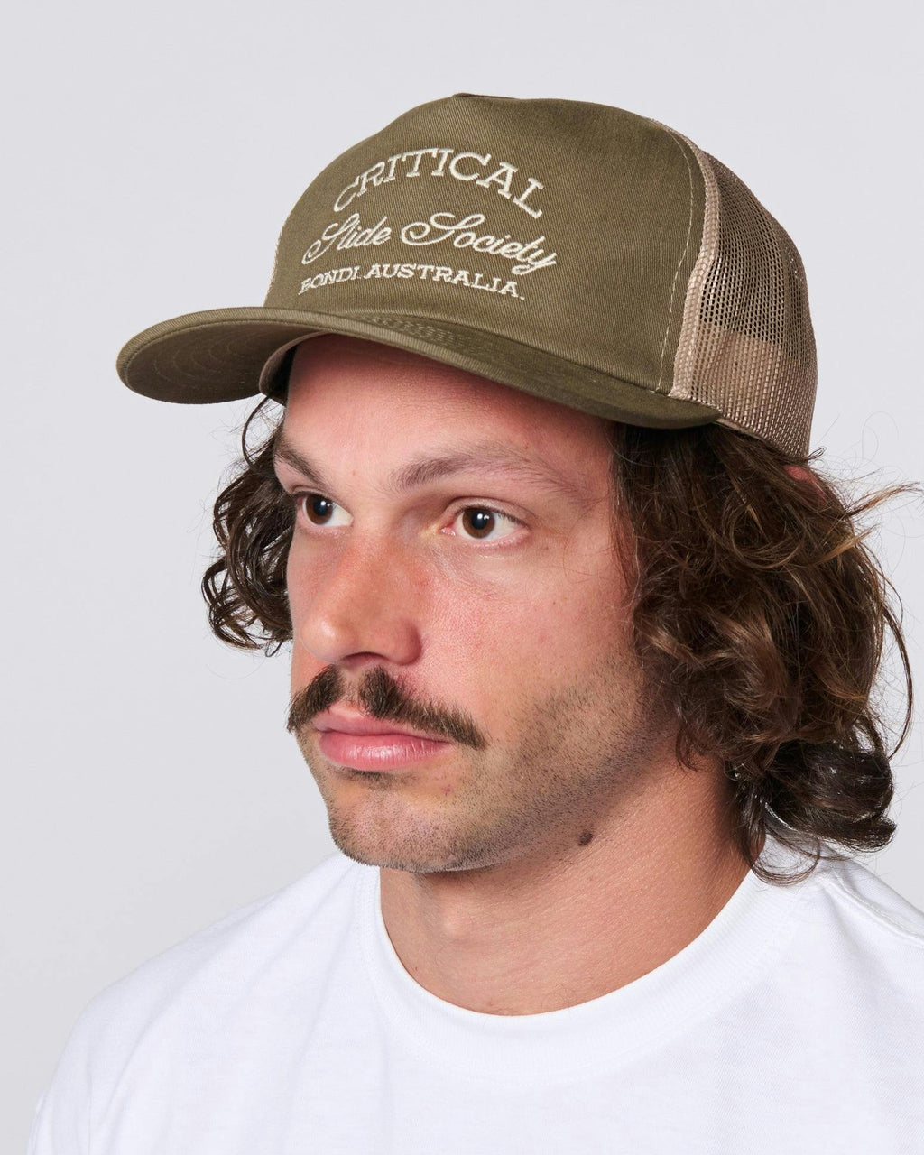 Cursive Trucker Cap - Fatigue