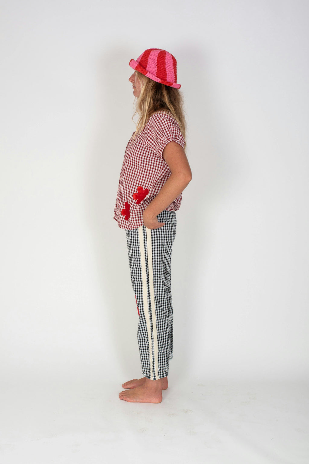 Posy Blouse Red Gingham