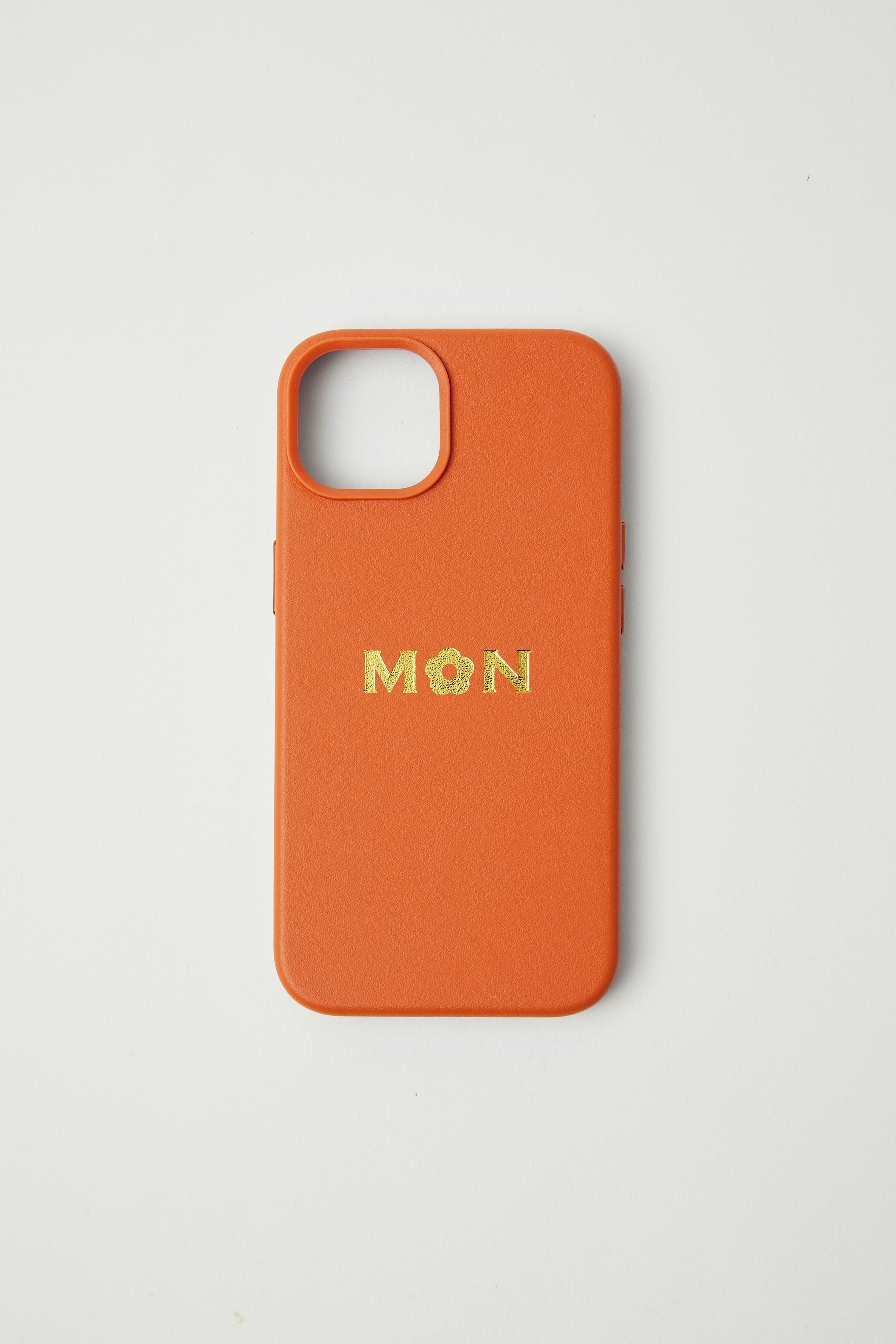 Vegan Leather iPhone 14 Case | Orange