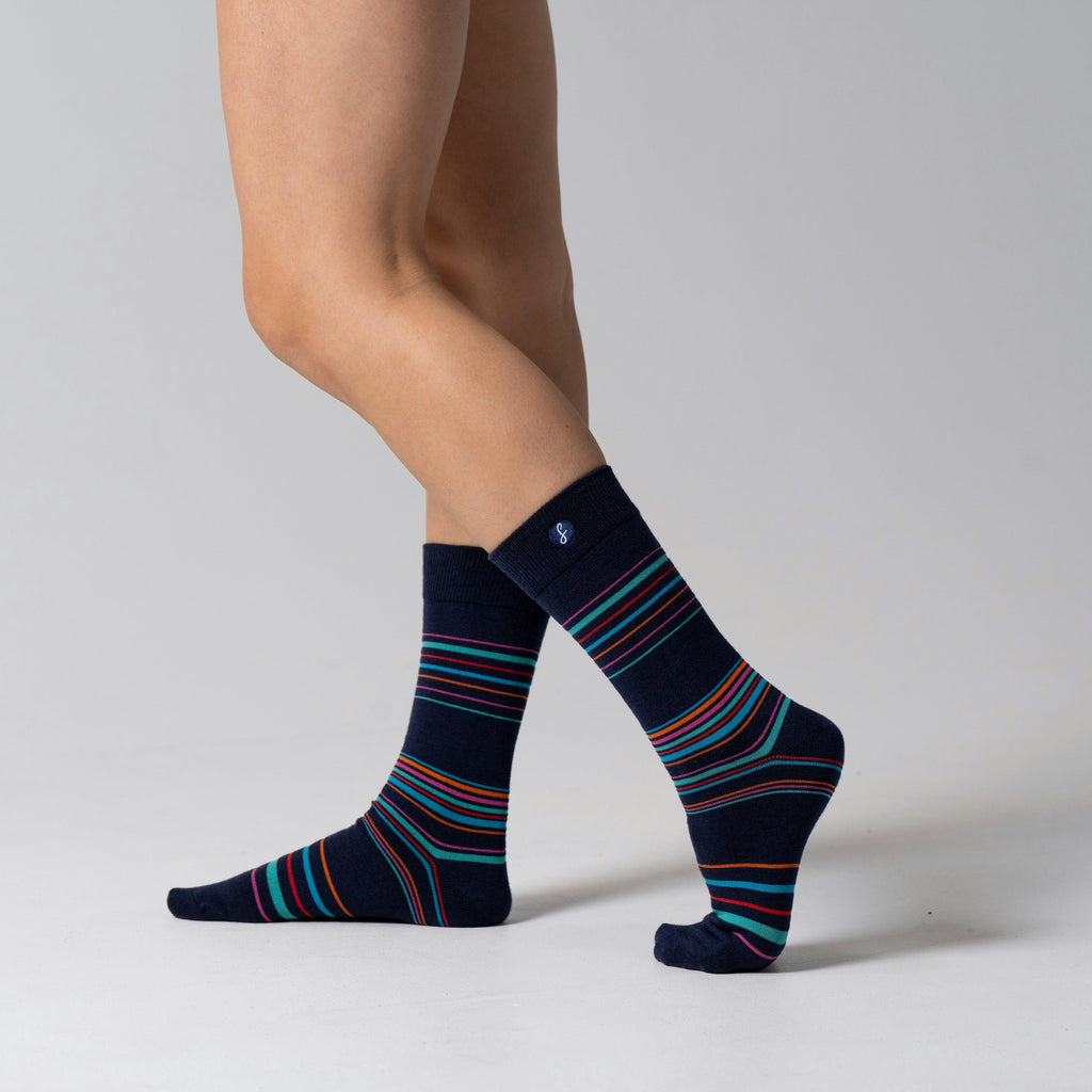 Navy Retro Stripes