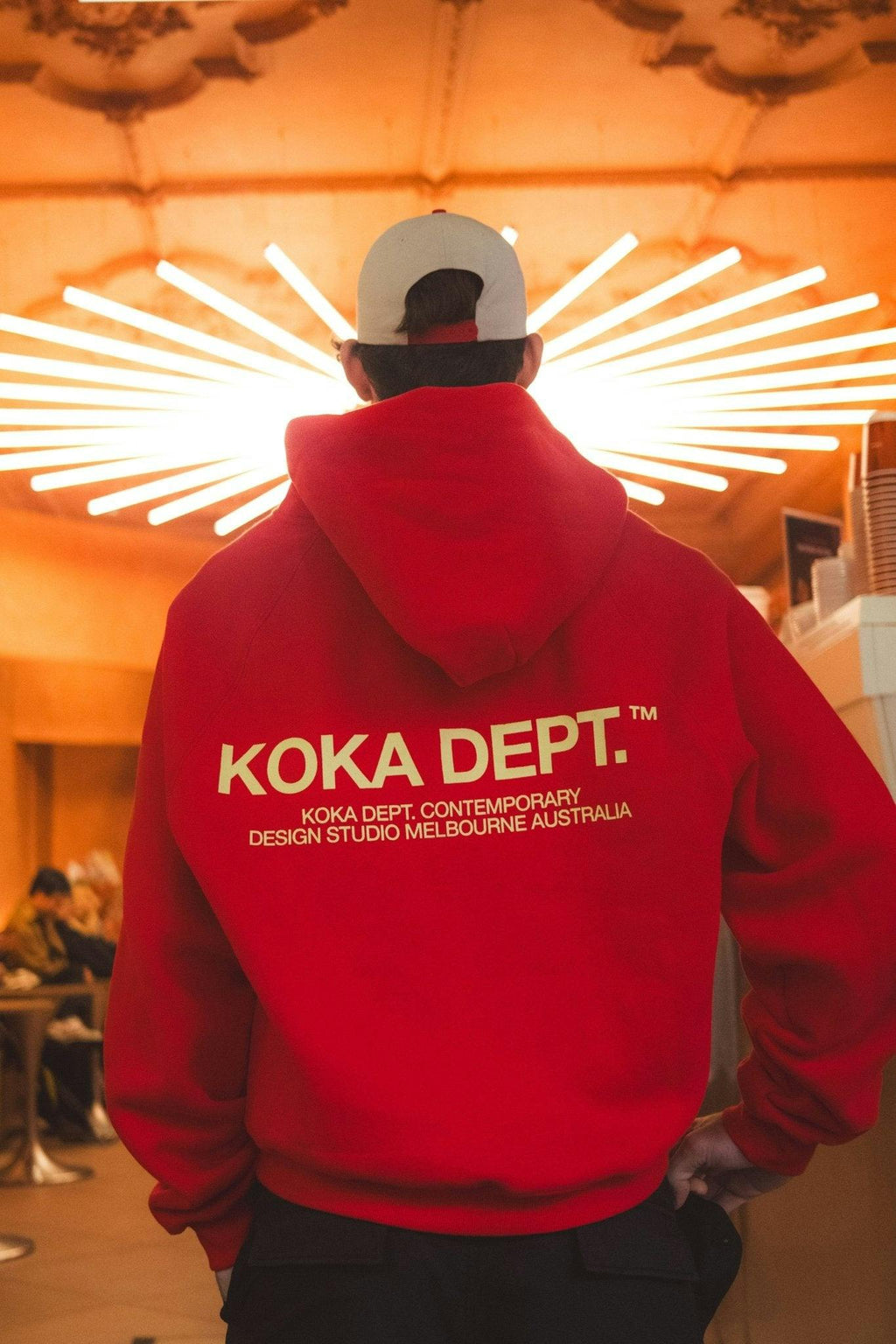 "KD" A-Frame Hat - Red / Cream