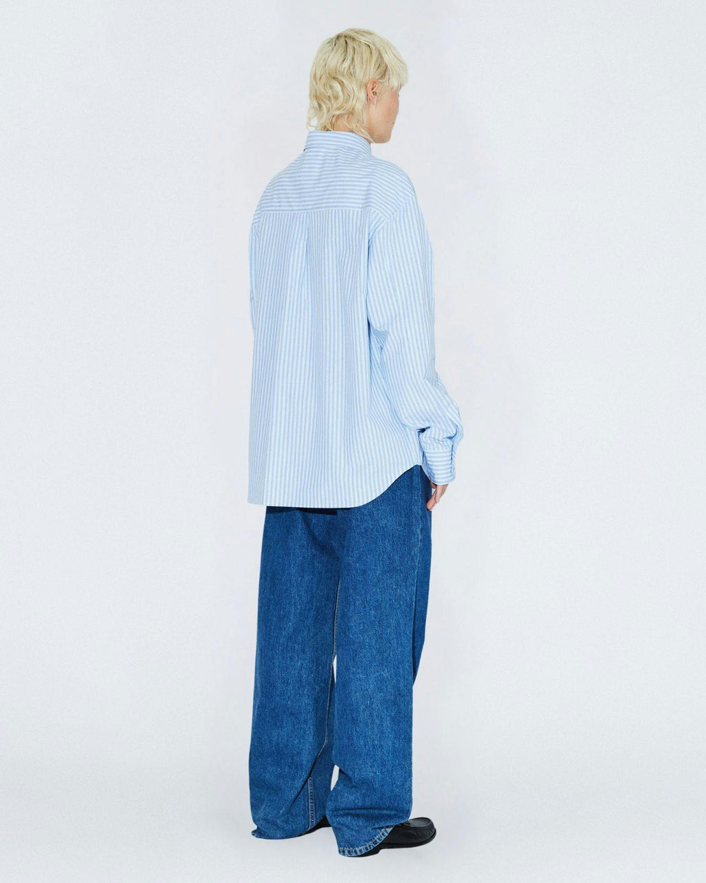 Wes Shirt - Lt Blue Stripe Draw