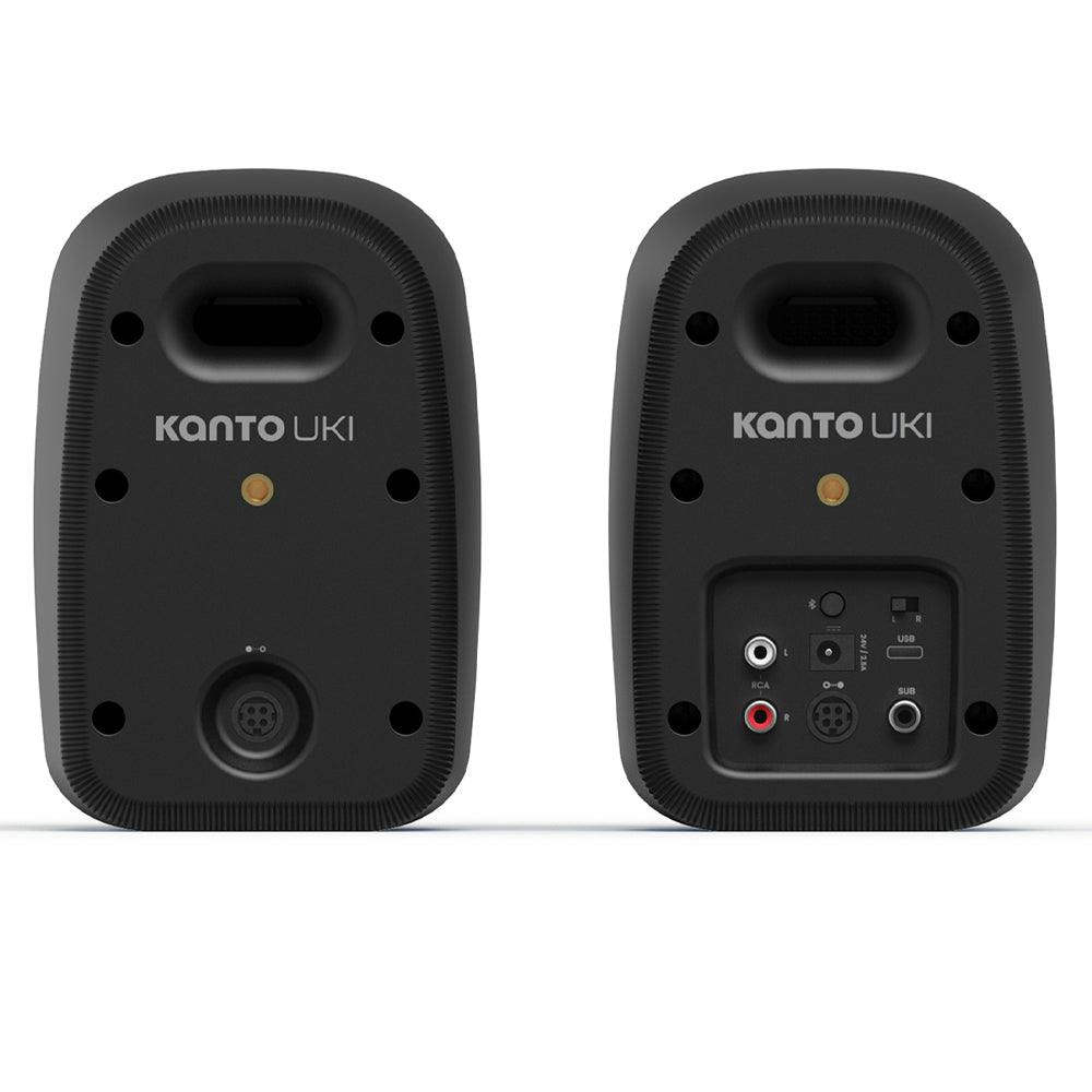 Kanto UKI 100W Desktop Speakers with Bluetooth, USB-C, Headphone out, Onyx (Matte Black), Pair