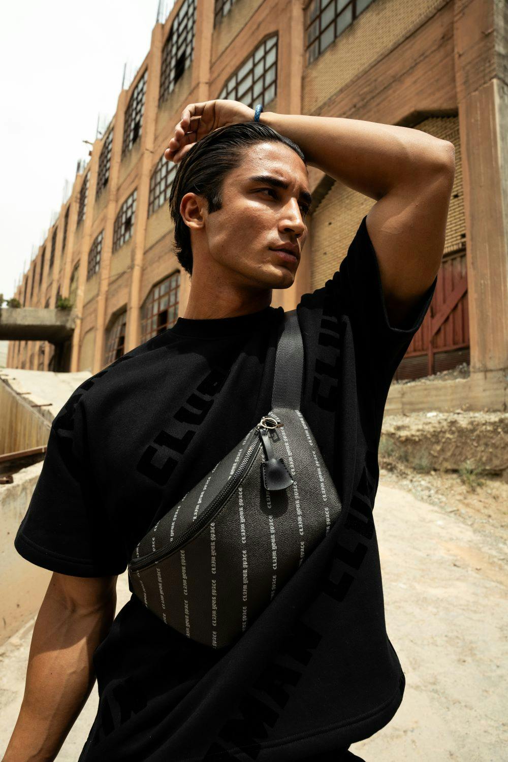 Clubman Monogram Travel Belt Bag - Black