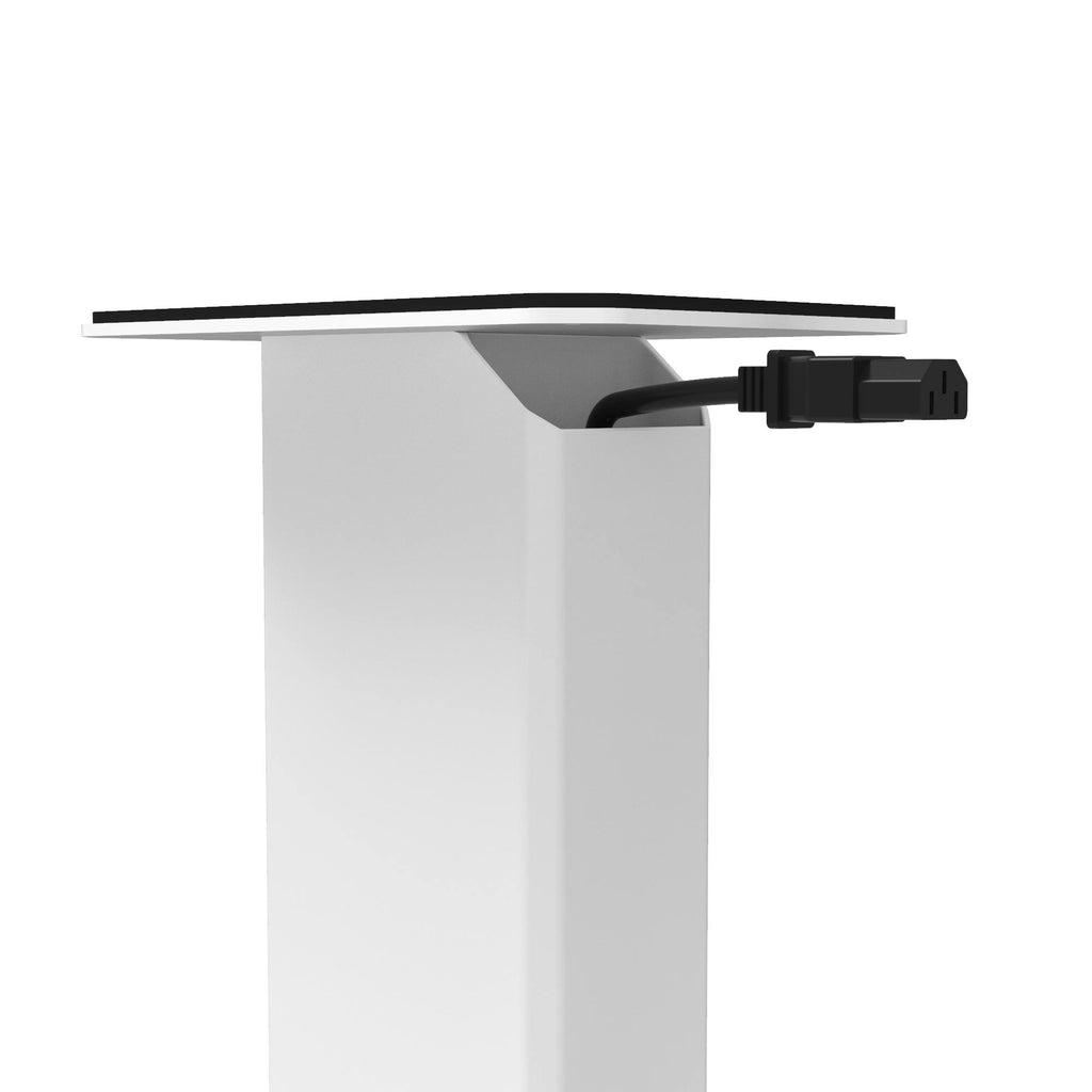 Kanto SX22W 22" Tall Fillable Speaker Stands with Isolation Feet - Pair, White