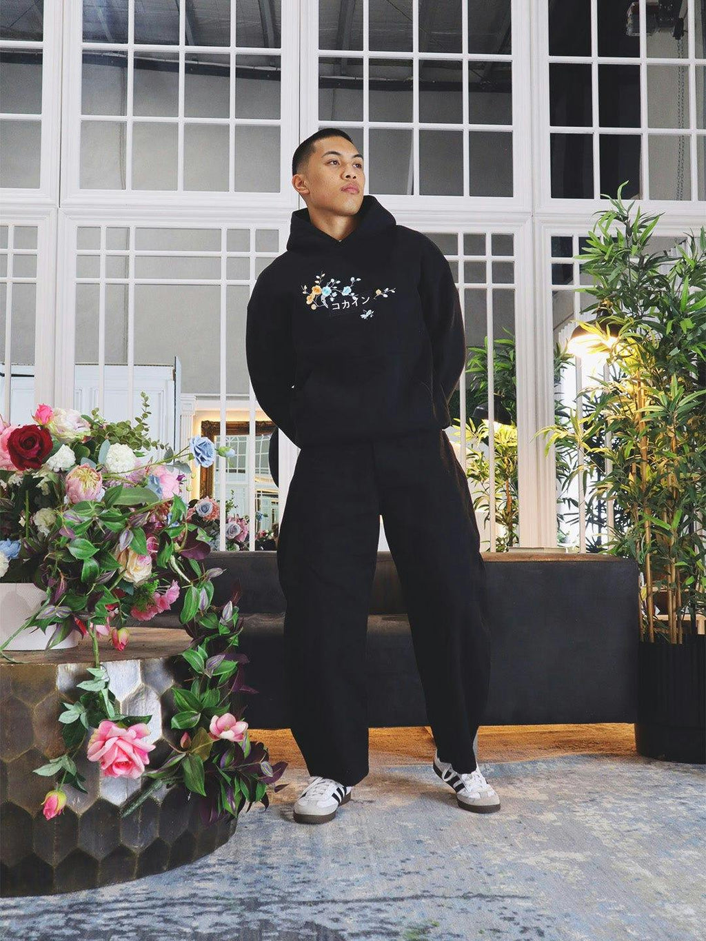 Barrel Leg Pants - Black