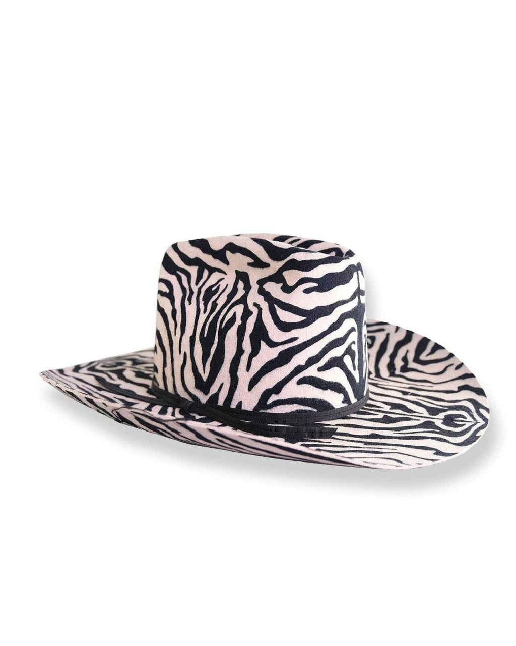 The Ruby Cowboy Felt Hat – Zebra Print | Limited Edition