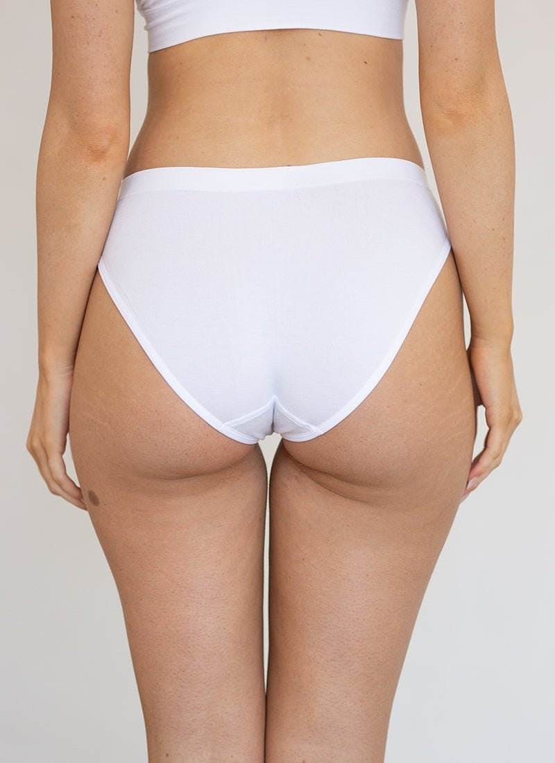 Callie Modal Bikini Brief Underwear 7 Pack - White