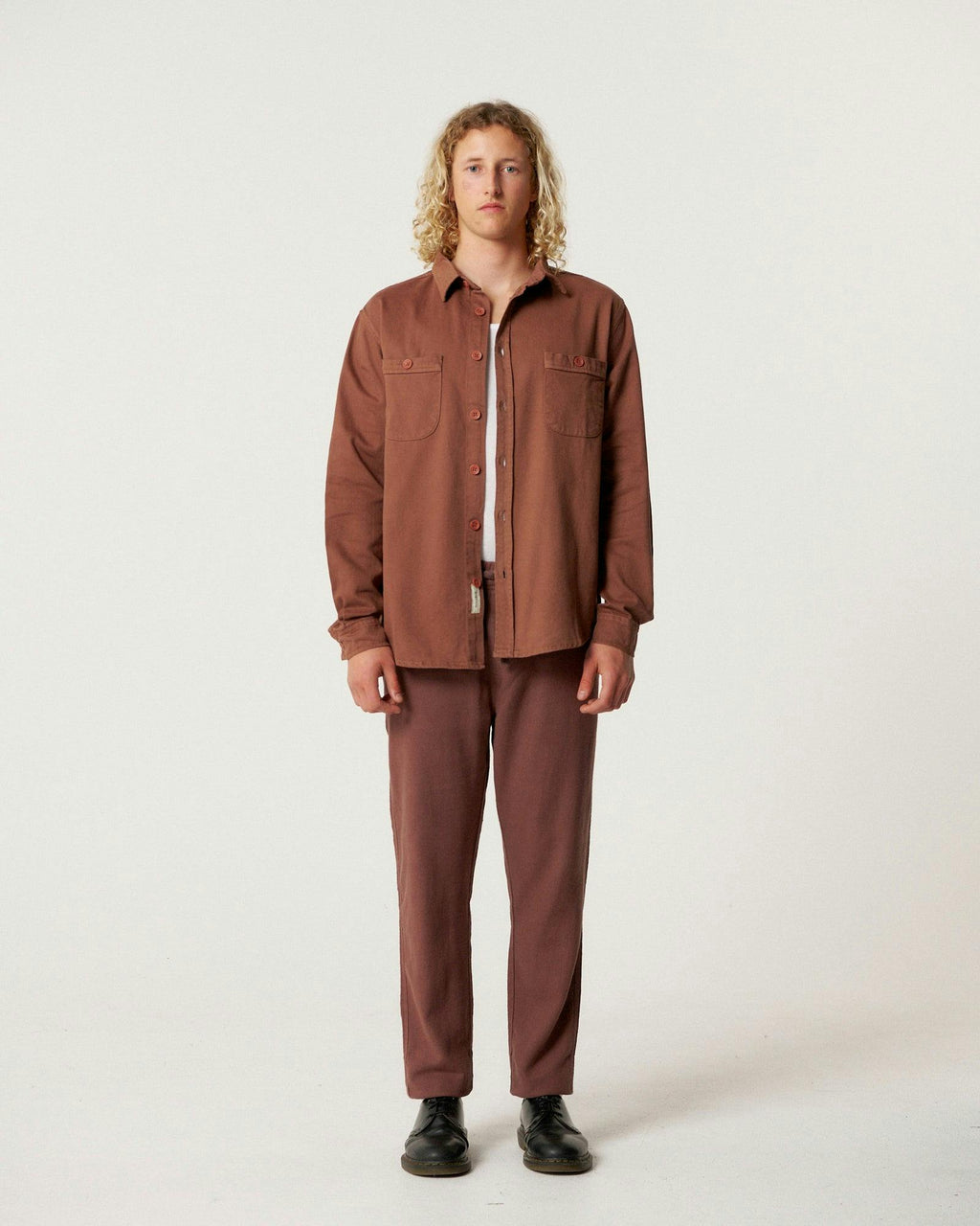 Lazy Boy Twill Shirt - Chestnut