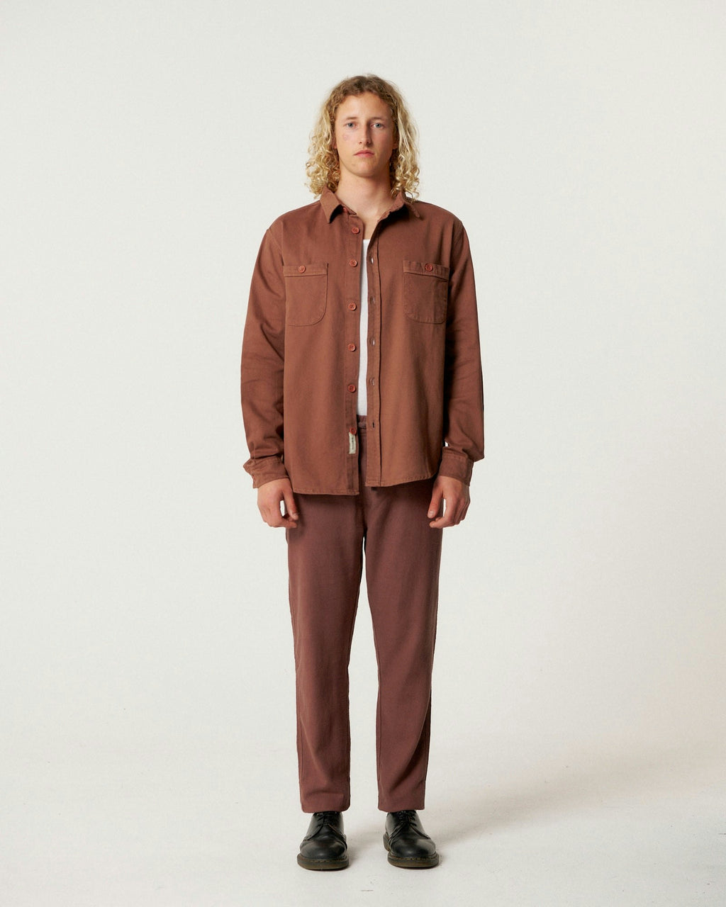 Lazy Boy Twill Shirt - Chestnut
