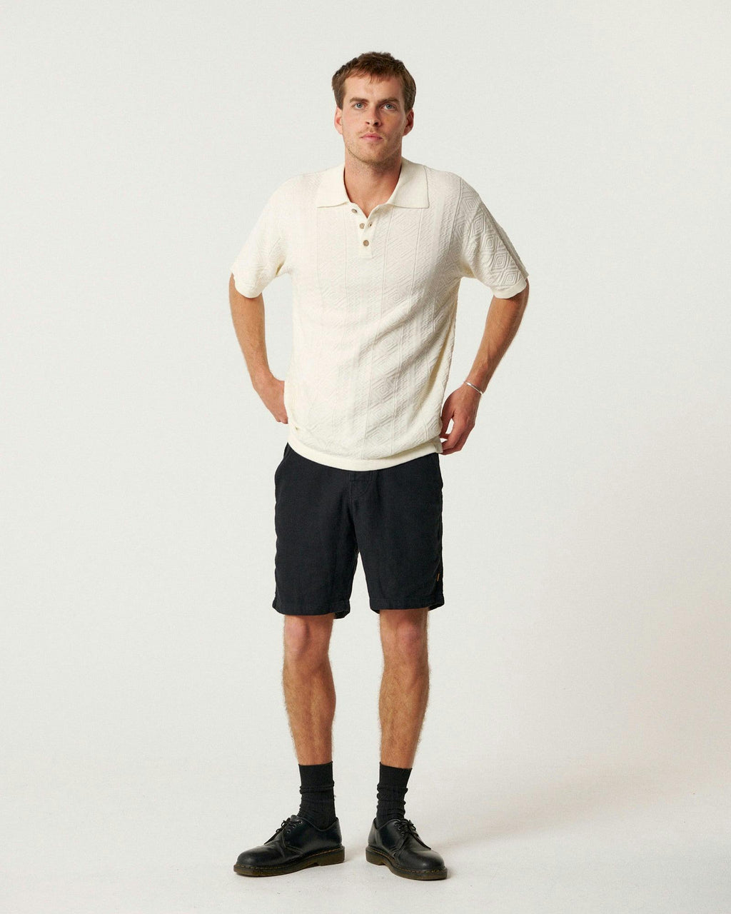 Trader Knit Polo - Ecru