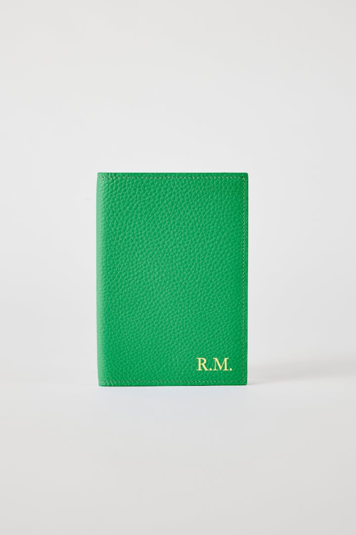 Leather Passport Holder | Green
