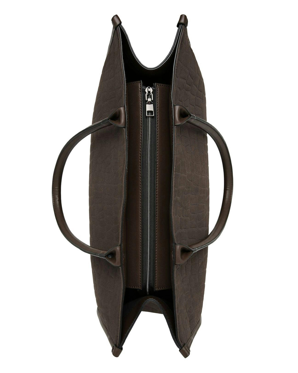 Prene | The Era Bag (CHOCOLATE SUEDE) Croc Embossed Tote Bag