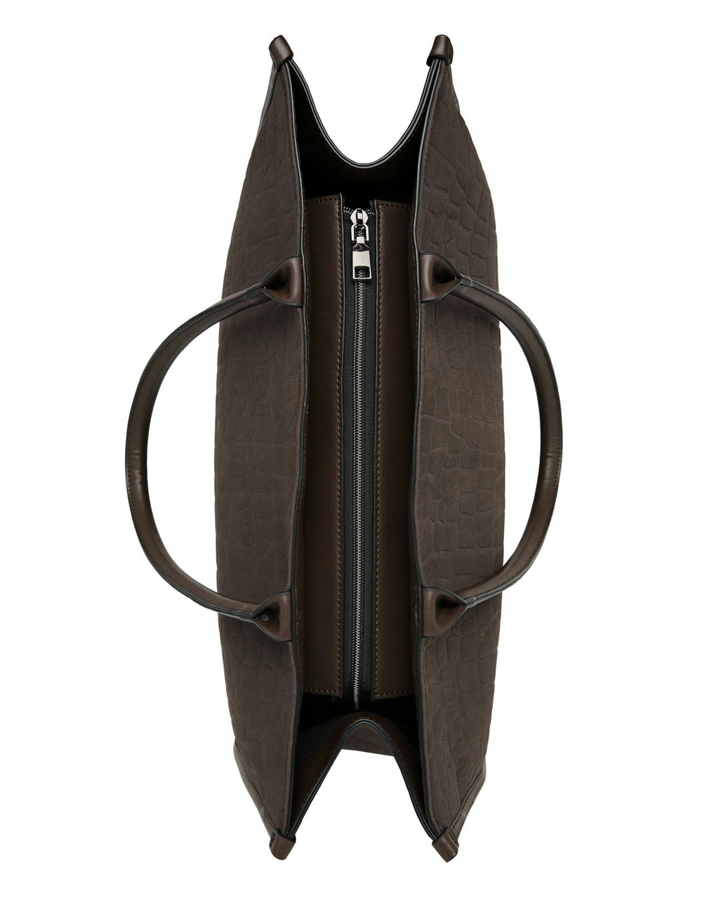 The Era Bag (CHOCOLATE SUEDE) Croc Embossed Tote Bag