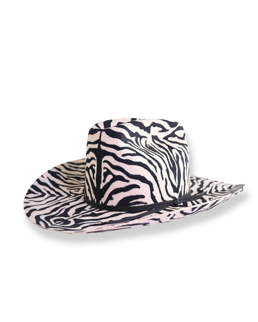The Ruby Cowboy Felt Hat – Zebra Print | Limited Edition