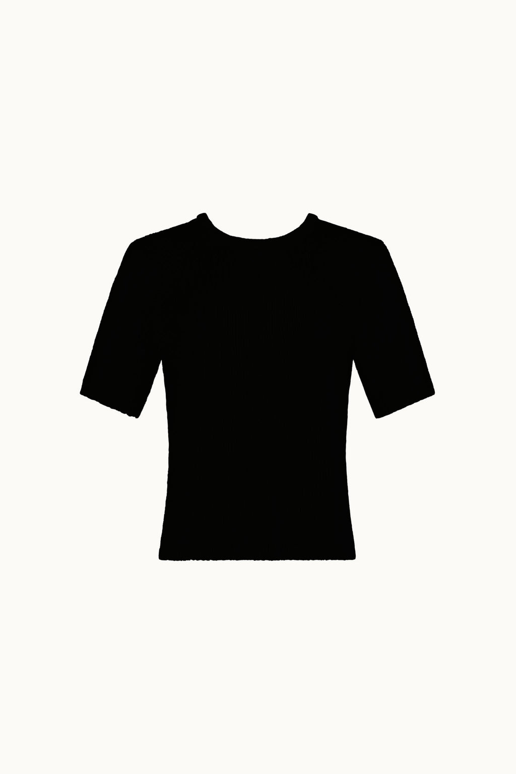 POLO KNIT T-SHIRT - BLACK