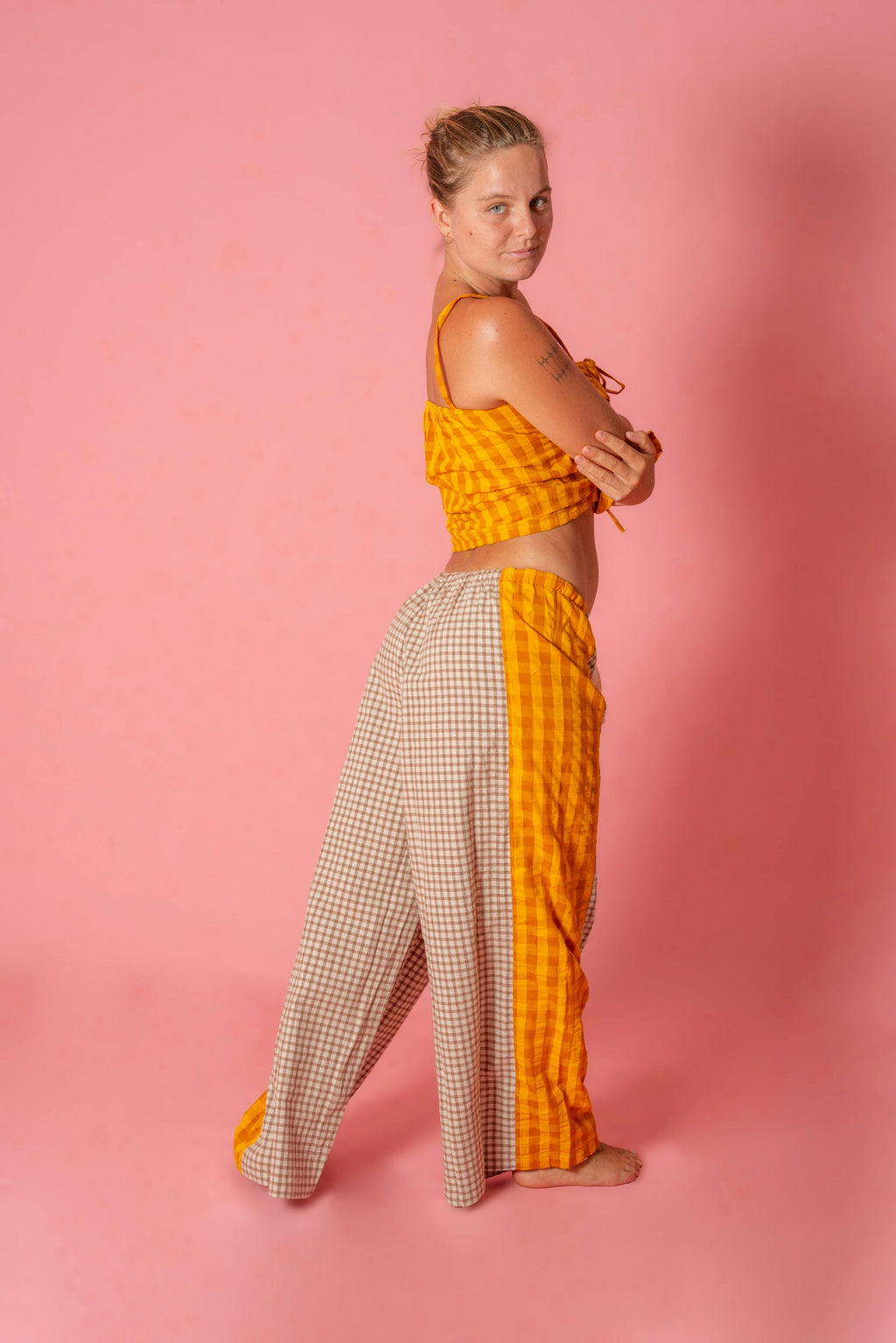 Patchwork Pant in Ginger Gingham