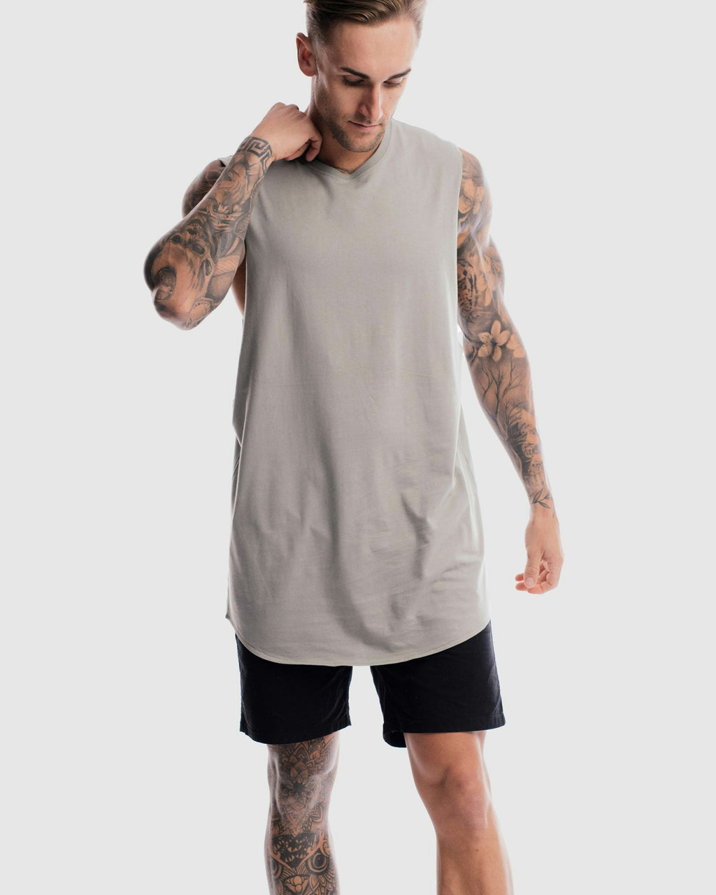 Absent Curved Hem Tank